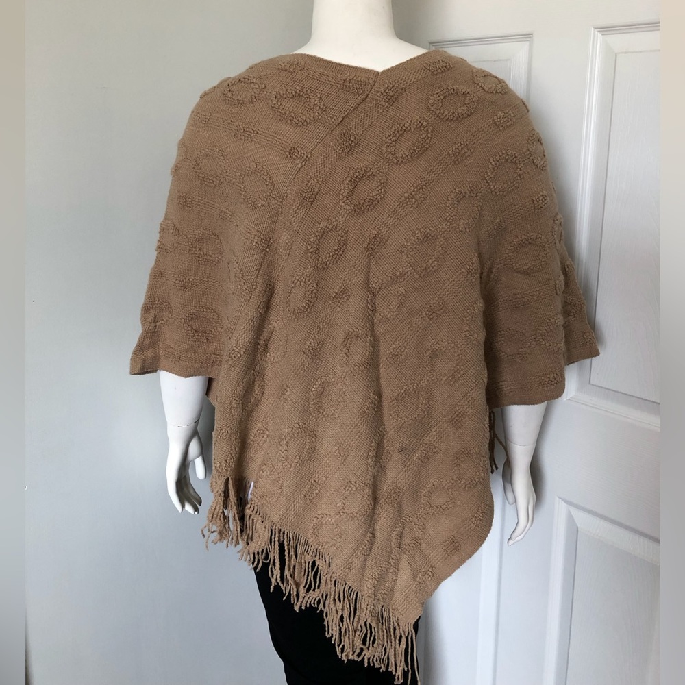 Brown Knit Poncho - Picture 3 of 3